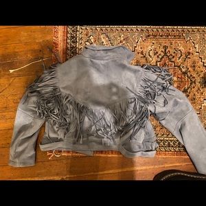 Vintage suede fringe jacket